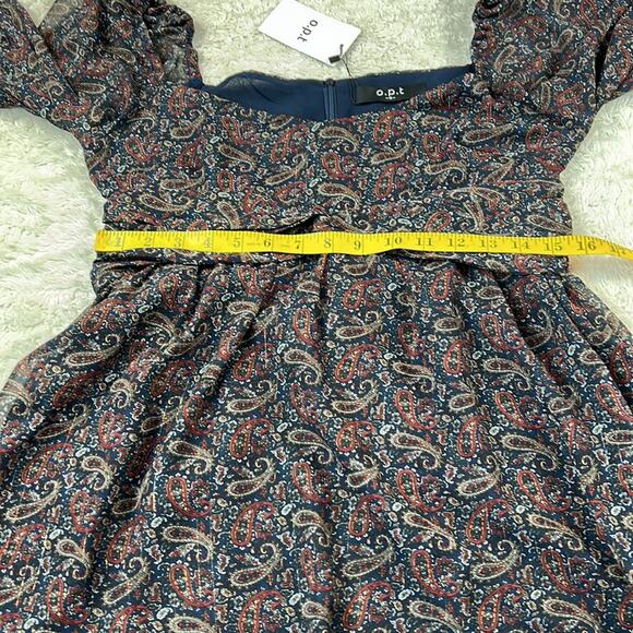 O.P.T. One Pretty Thing paisley chiffon dress, size med NWT - Picture 6 of 10